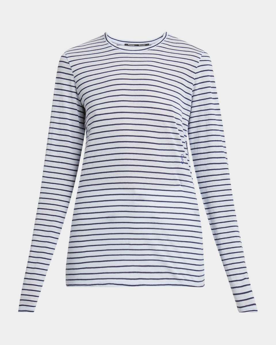 Mia Striped Jersey Long-Sleeve T-Shirt
